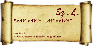 Szórát László névjegykártya