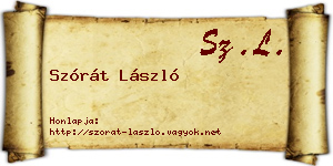 Szórát László névjegykártya
